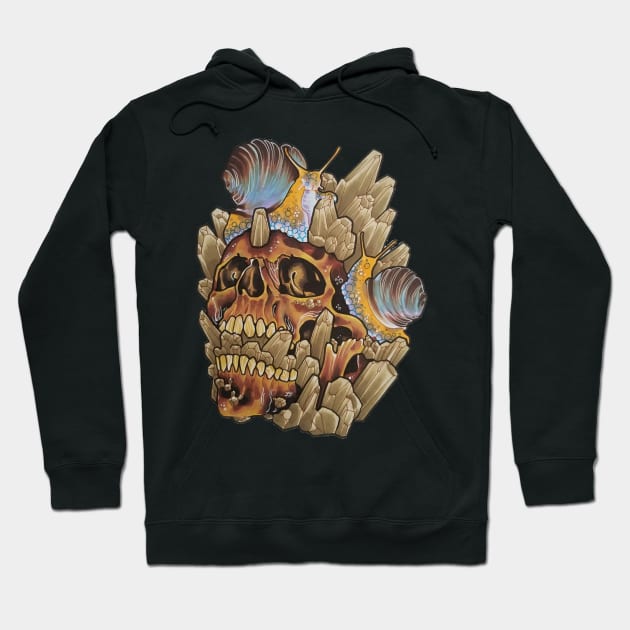 Brown Crystal Skull Hoodie by NinjaSquirell